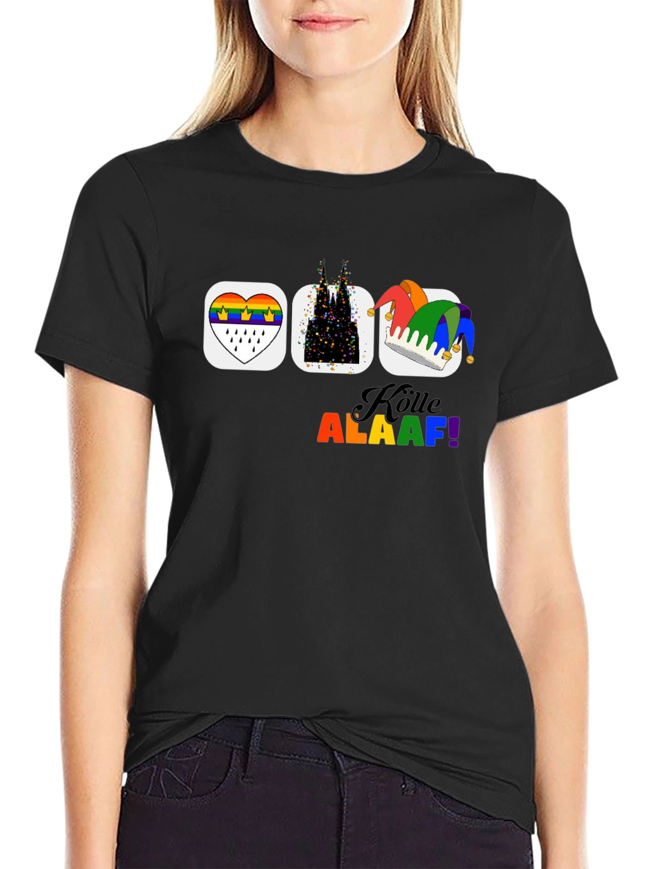 Köln Pride T-Shirt Cologne Carnival Rainbow Mens Tee