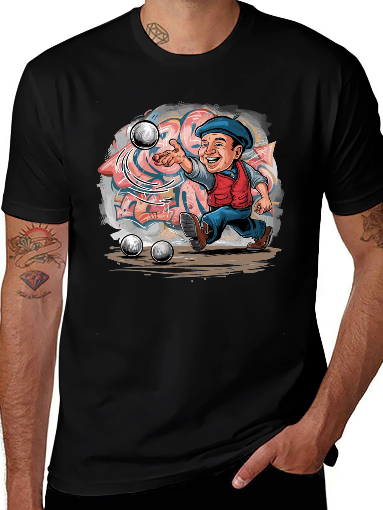 Petanque Player Graphic T-Shirt