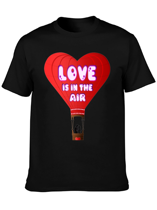 Love is in the Air T-Shirt - Romantic Heart Balloon Design