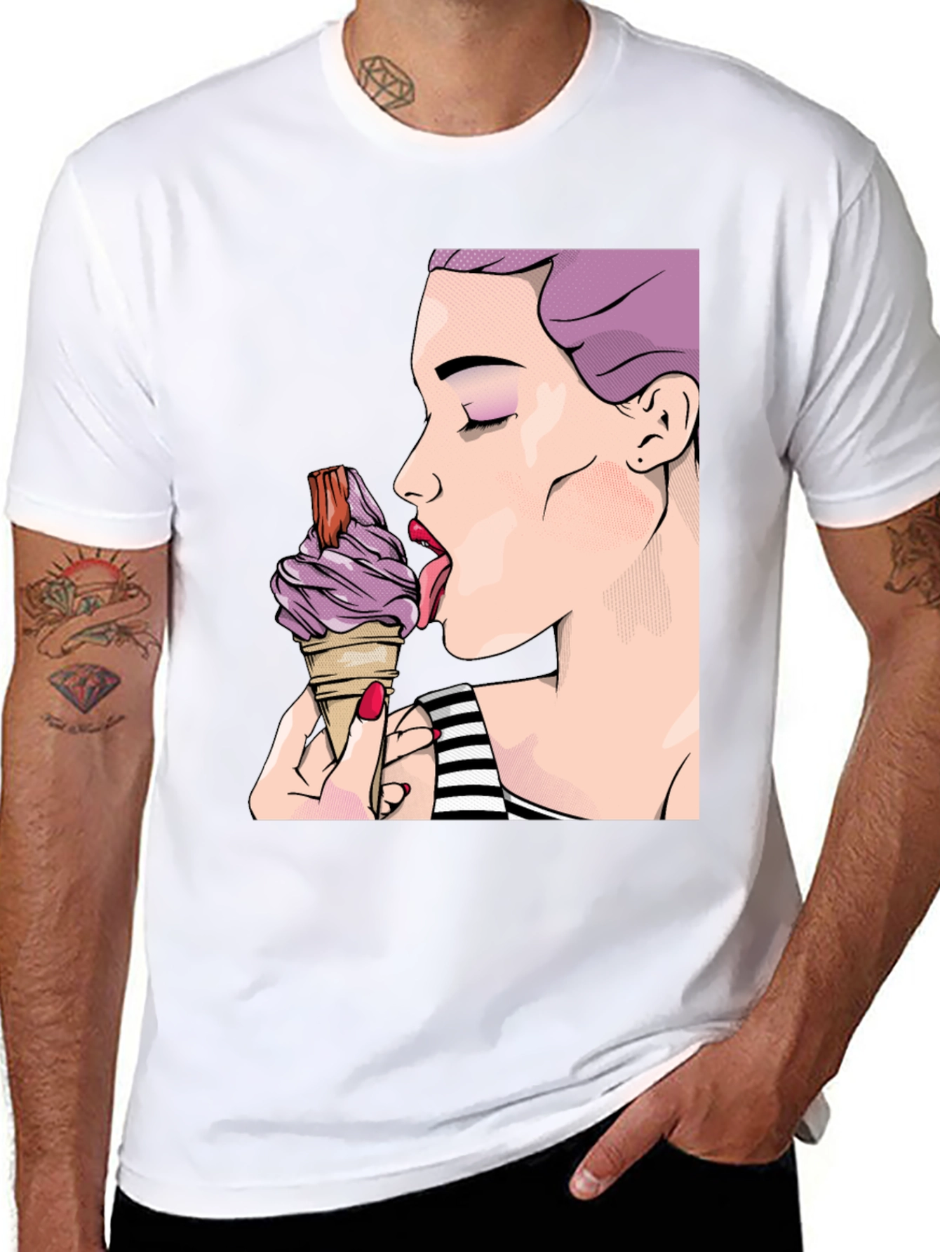Pop Art Ice Cream Graphic T-Shirt