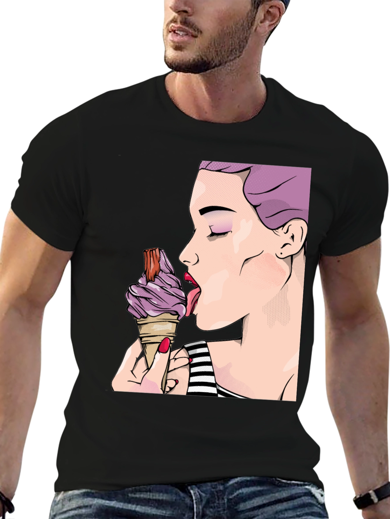 Pop Art Ice Cream Graphic T-Shirt