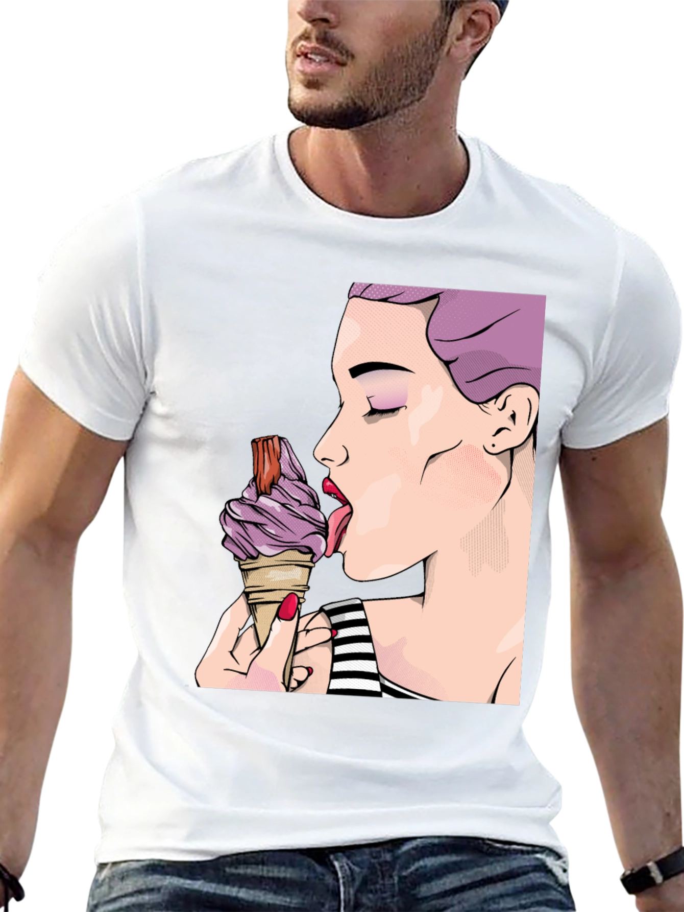 Pop Art Ice Cream Graphic T-Shirt