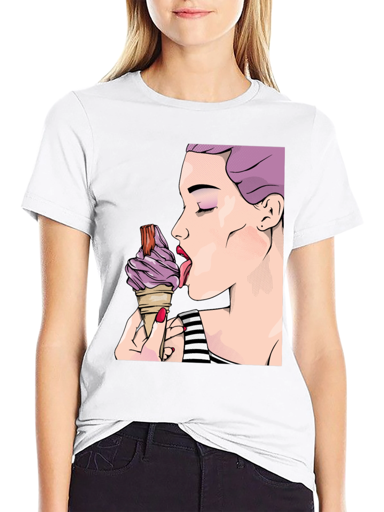 Pop Art Ice Cream Graphic T-Shirt