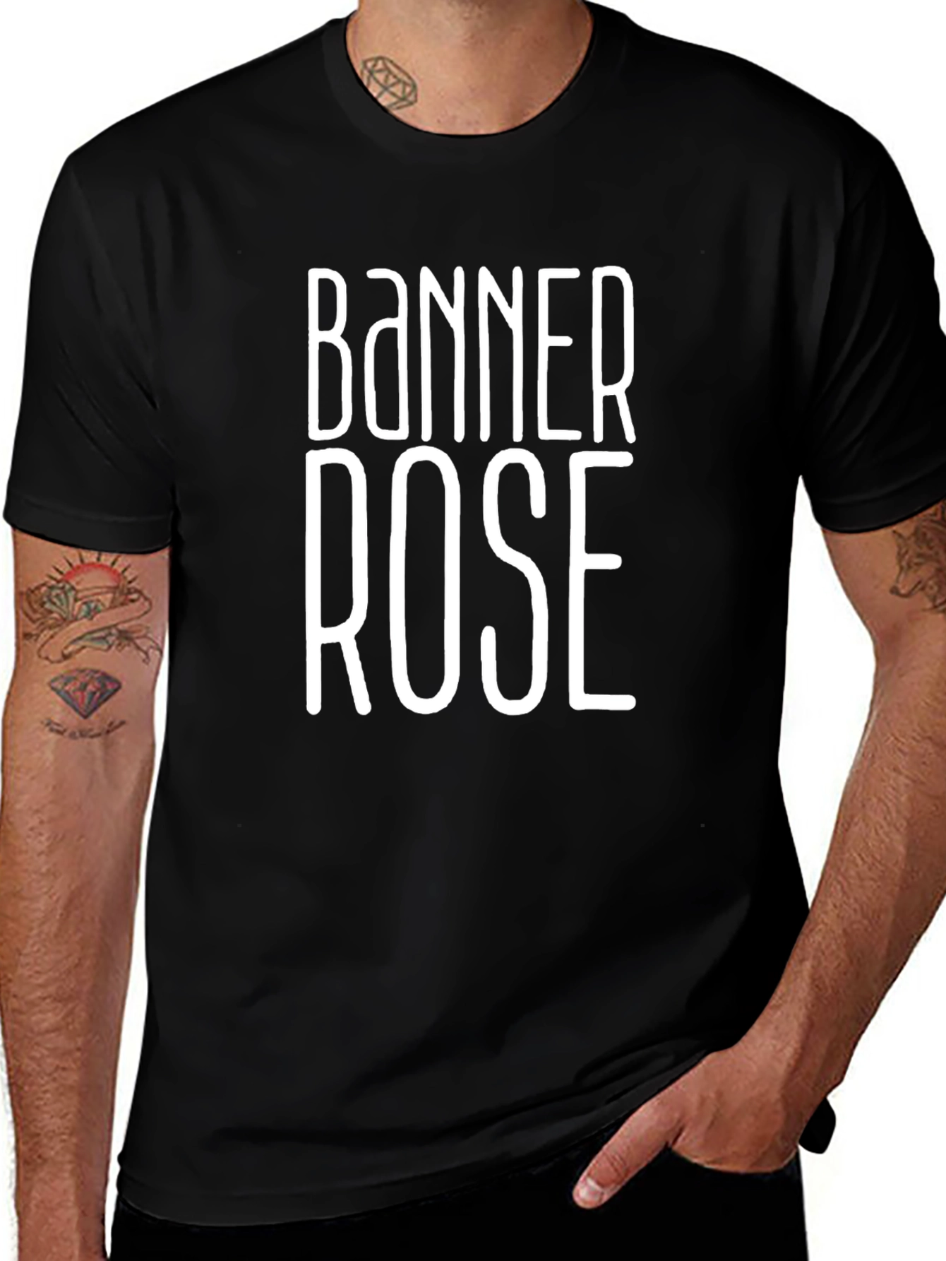 Banner Rose Graphic Tee - Black