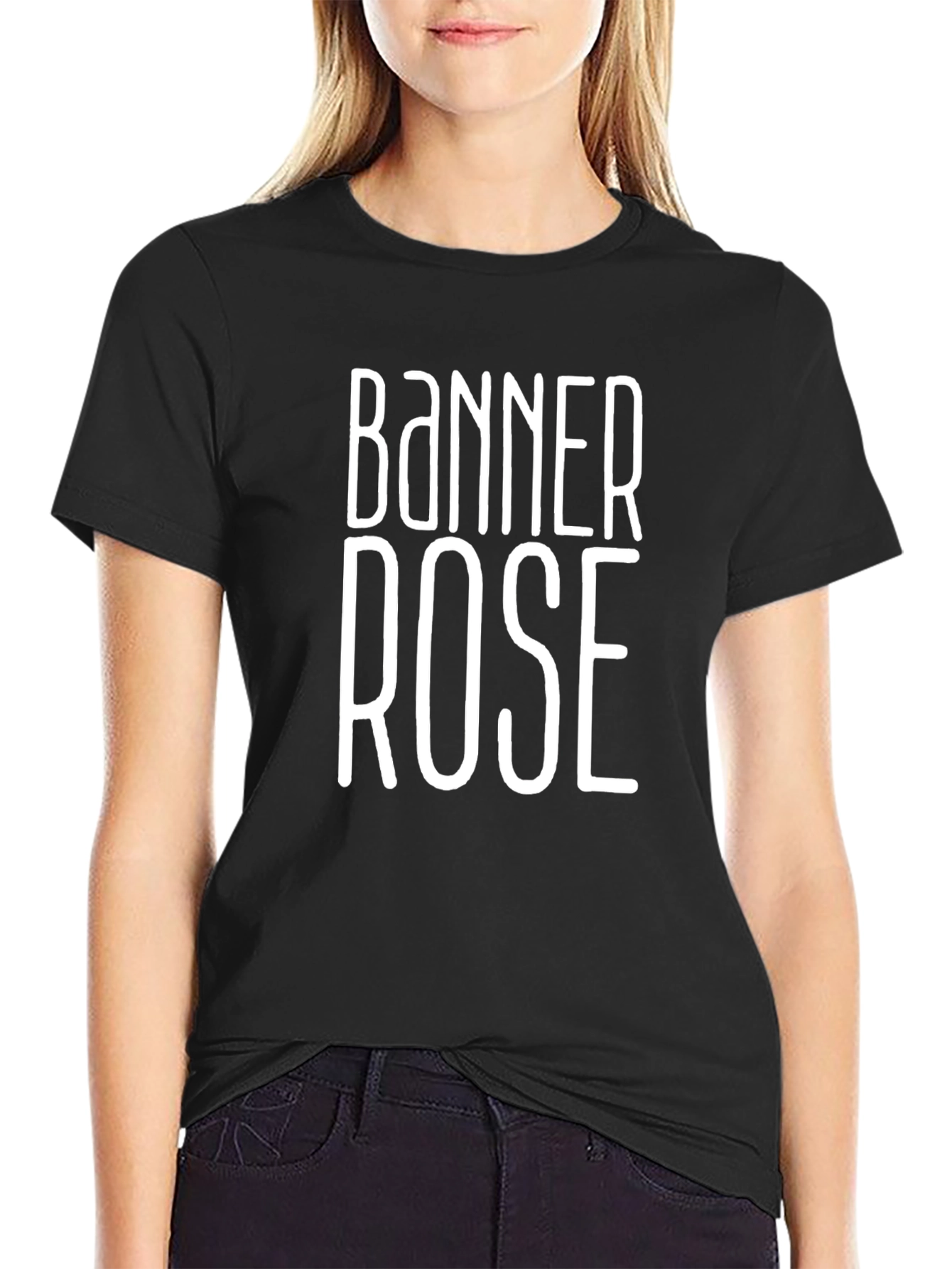 Banner Rose Graphic Tee - Black