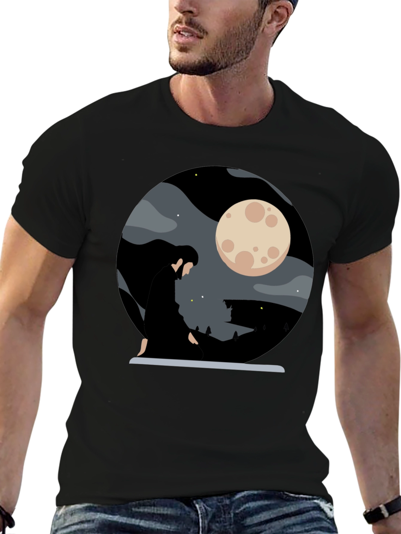 Moonlit Silhouette Graphic Tee