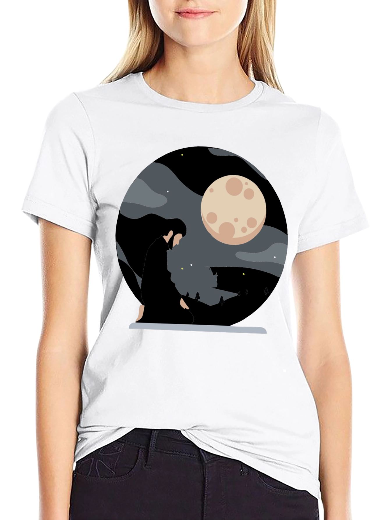 Moonlit Silhouette Graphic Tee
