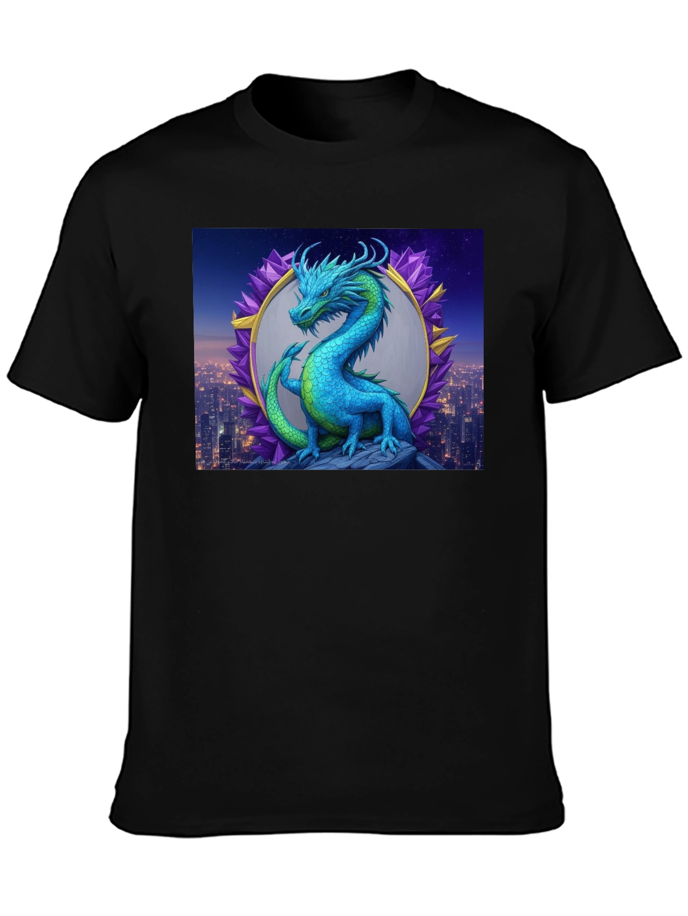 Dragon Cityscape T-Shirt - Unique Graphic Tee