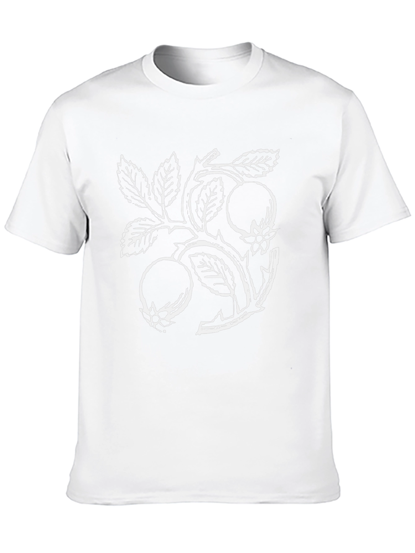Botanical Print Black T-Shirt