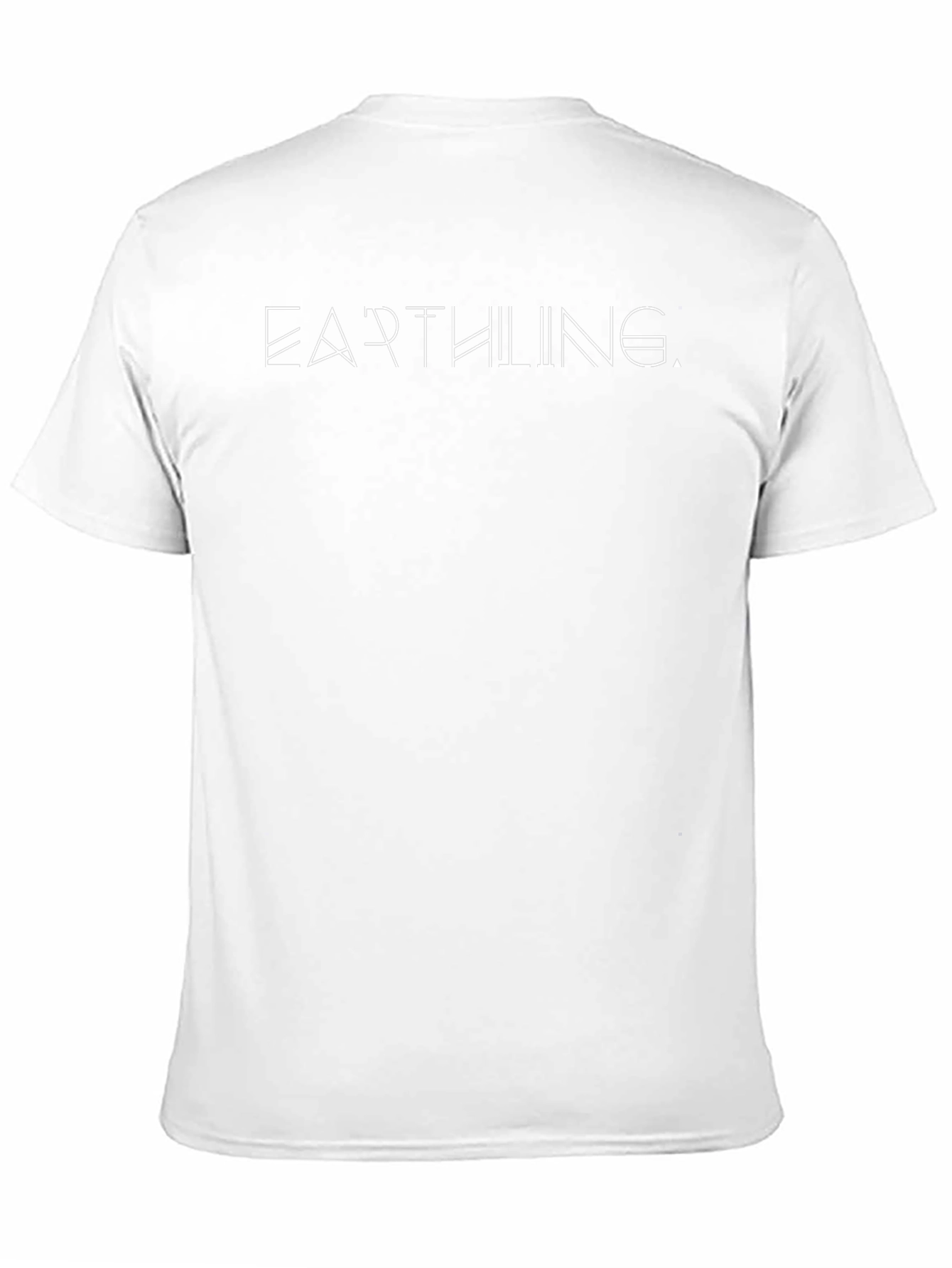 Earthling Graphic Tee - Modern White Print on Black