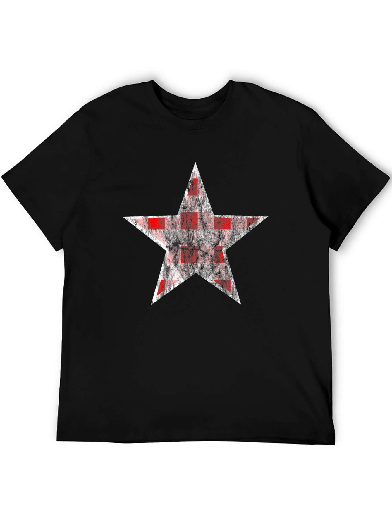 Star Graphic Print Black T-Shirt