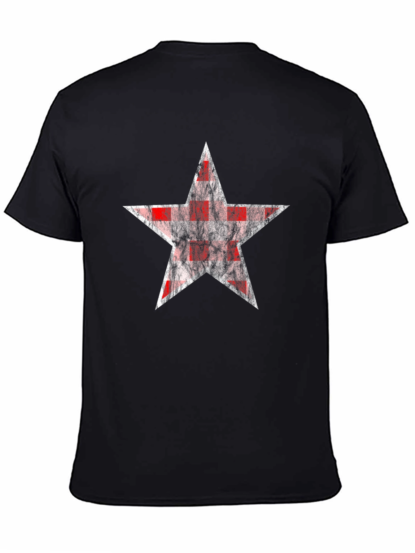 Star Graphic Print Black T-Shirt