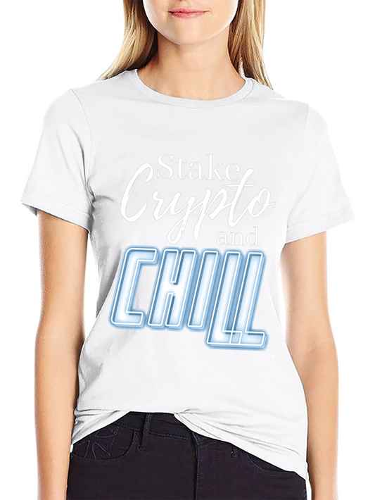 Stake Crypto and Chill Graphic Tee - Black