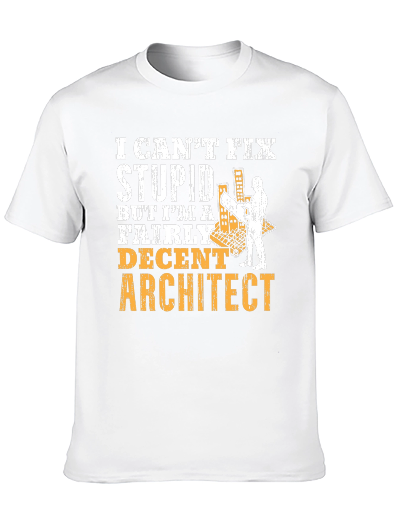 Architect Humor Graphic Tee - Cant Fix Stupid
