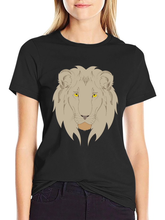 Lion Graphic Print Mens Black T-Shirt