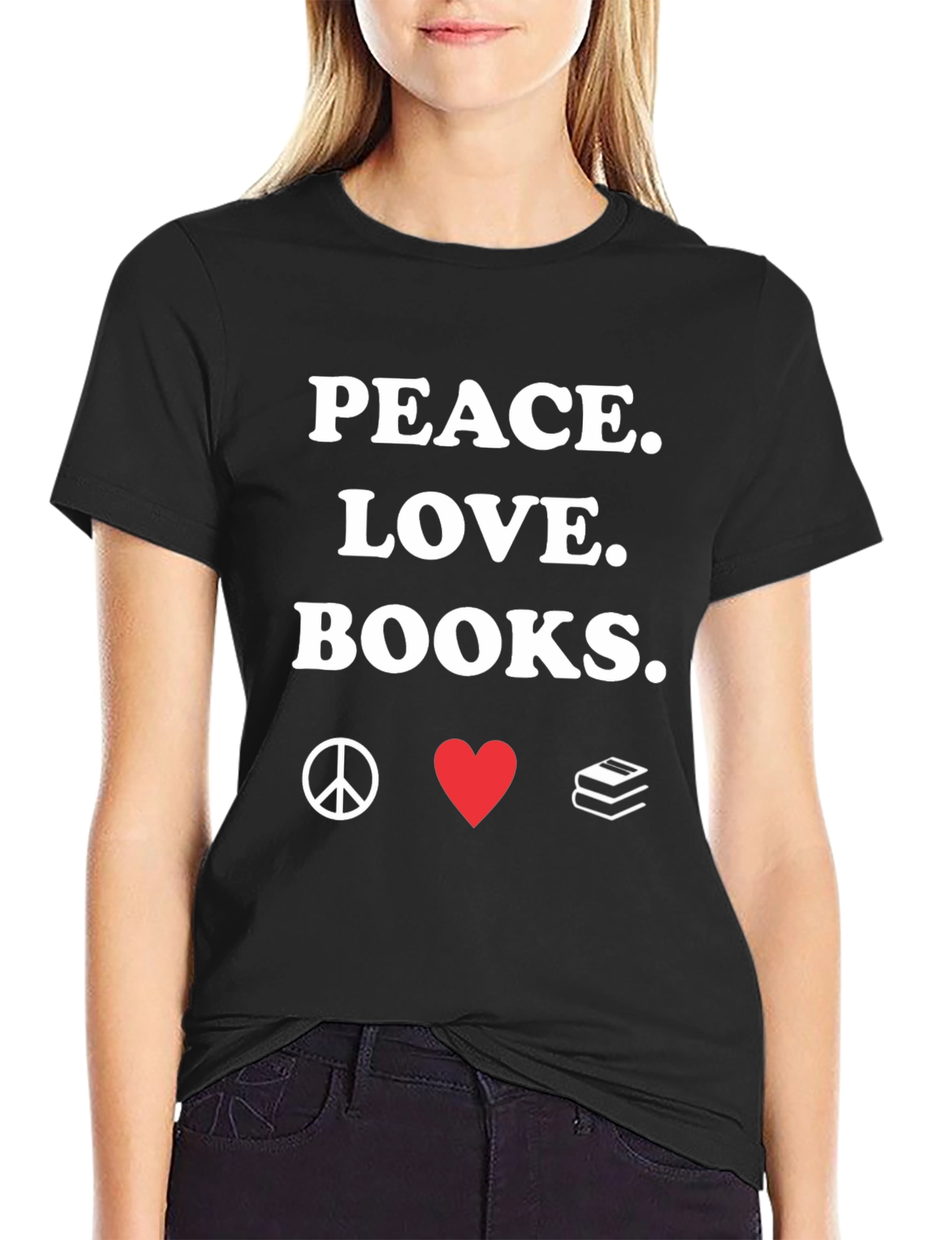 Peace Love Books Graphic Tee
