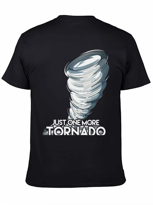 Just One More Tornado Black Graphic T-Shirt