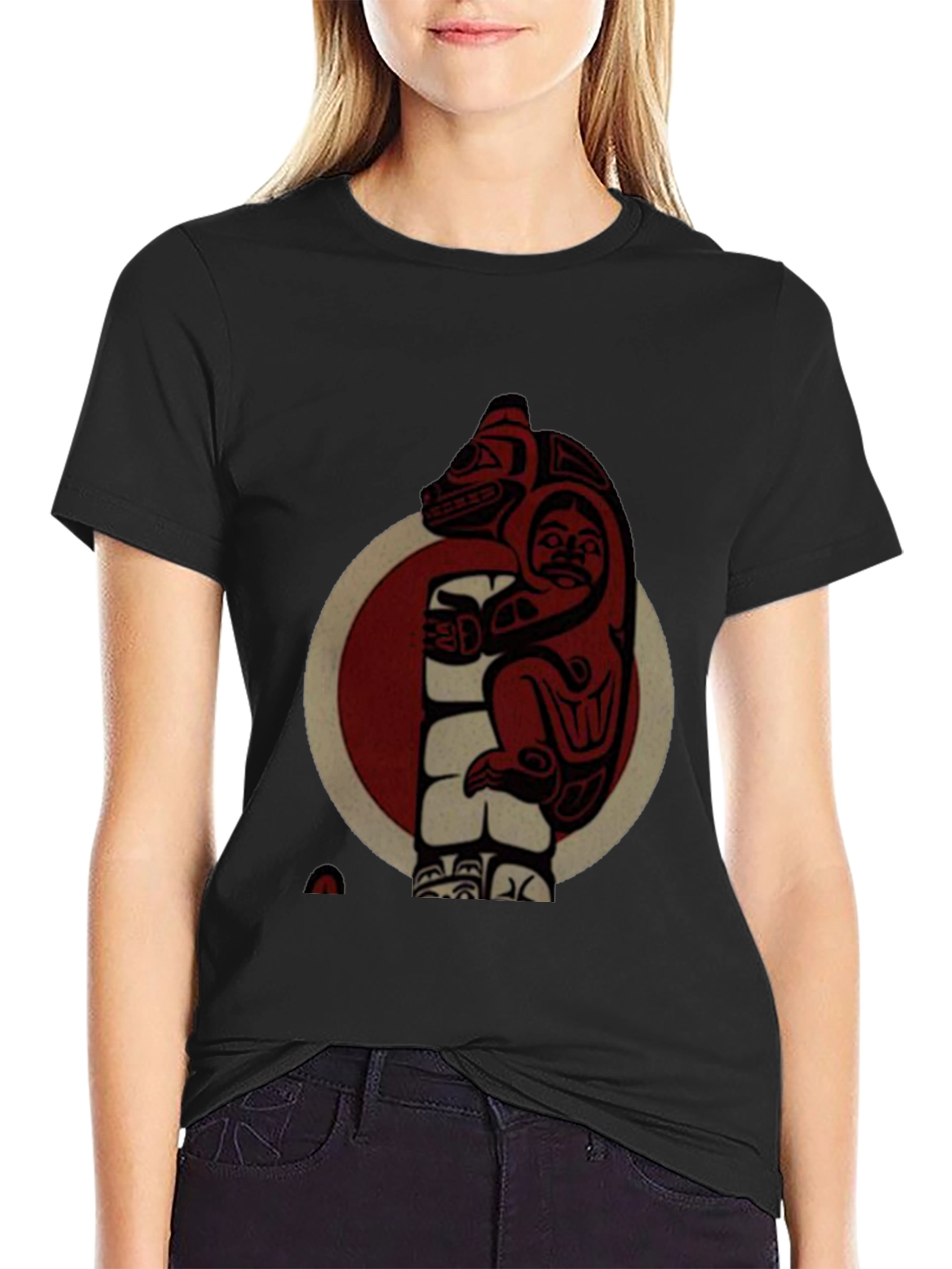 Native Art Bear Graphic T-Shirt