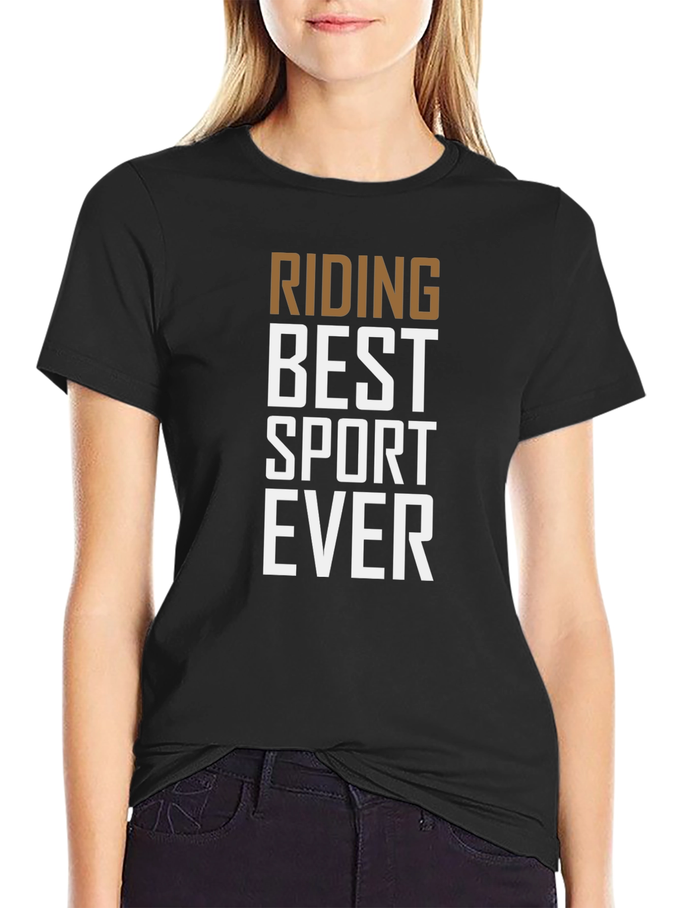 Riding Best Sport Ever Graphic Tee - Black