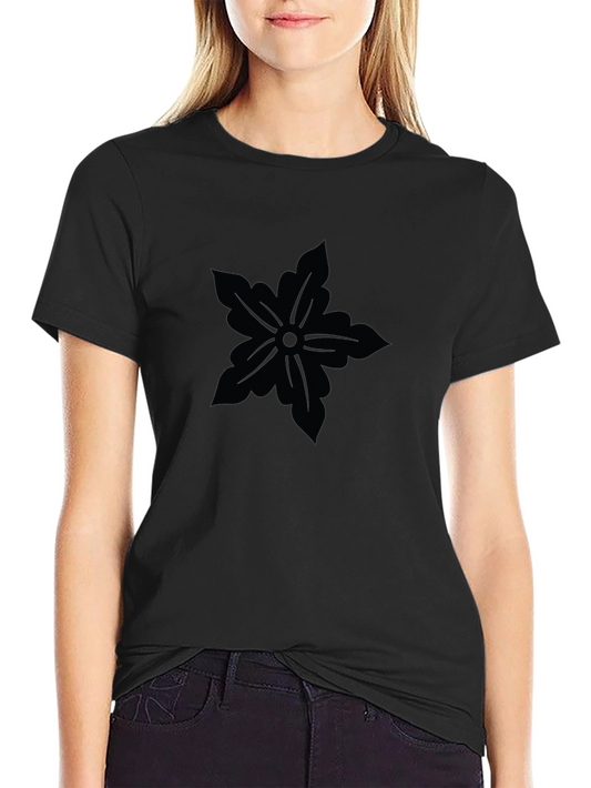 Black Floral Graphic Tee - Stylish Casual Comfort