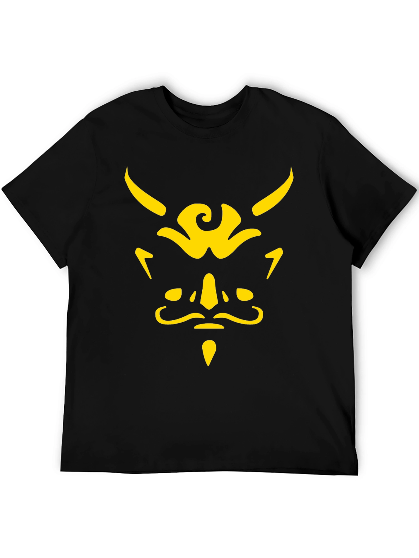 Demon Face Graphic Tee - Black T-Shirt