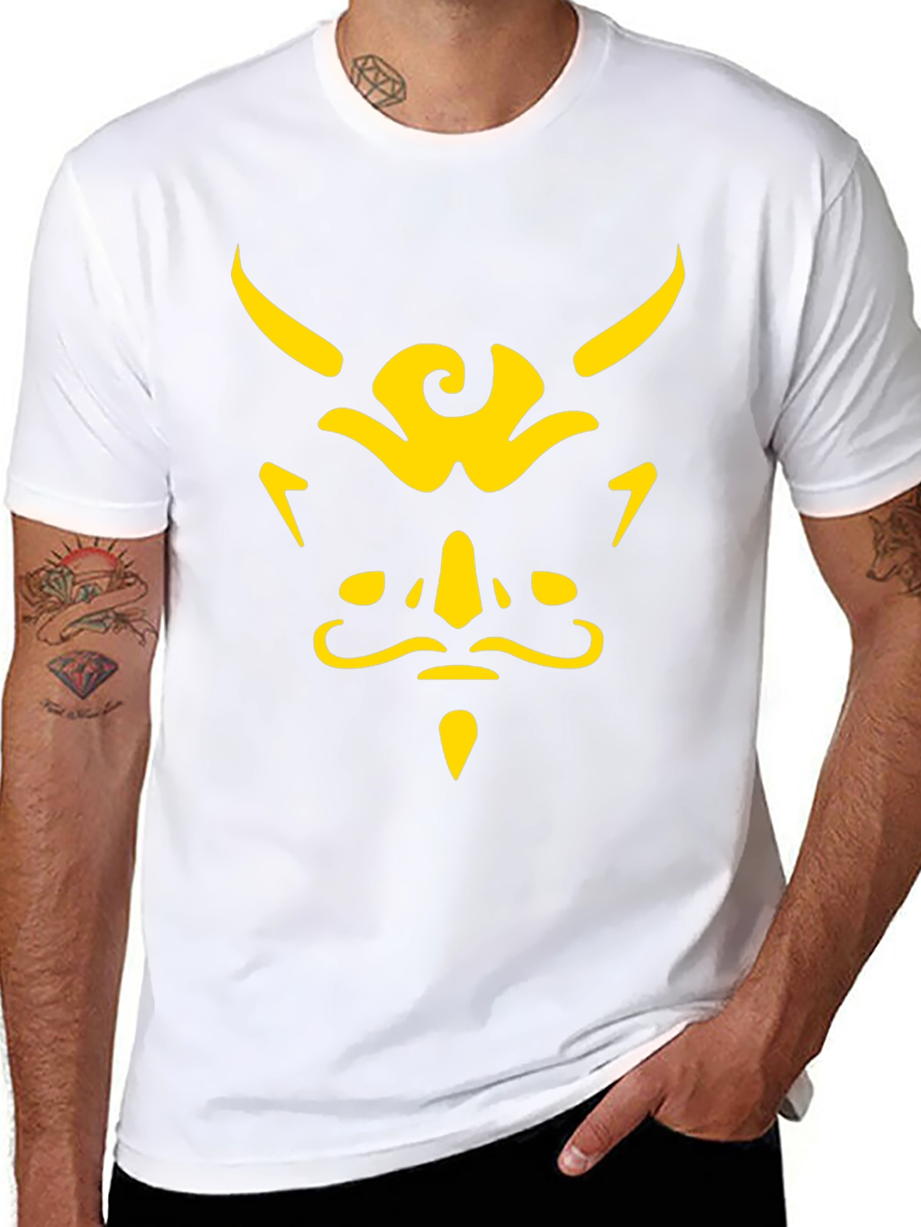 Demon Face Graphic Tee - Black T-Shirt