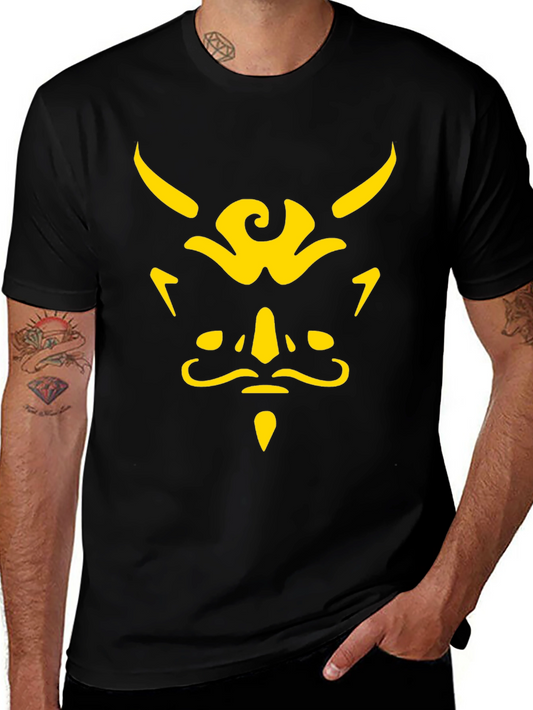 Demon Face Graphic Tee - Black T-Shirt
