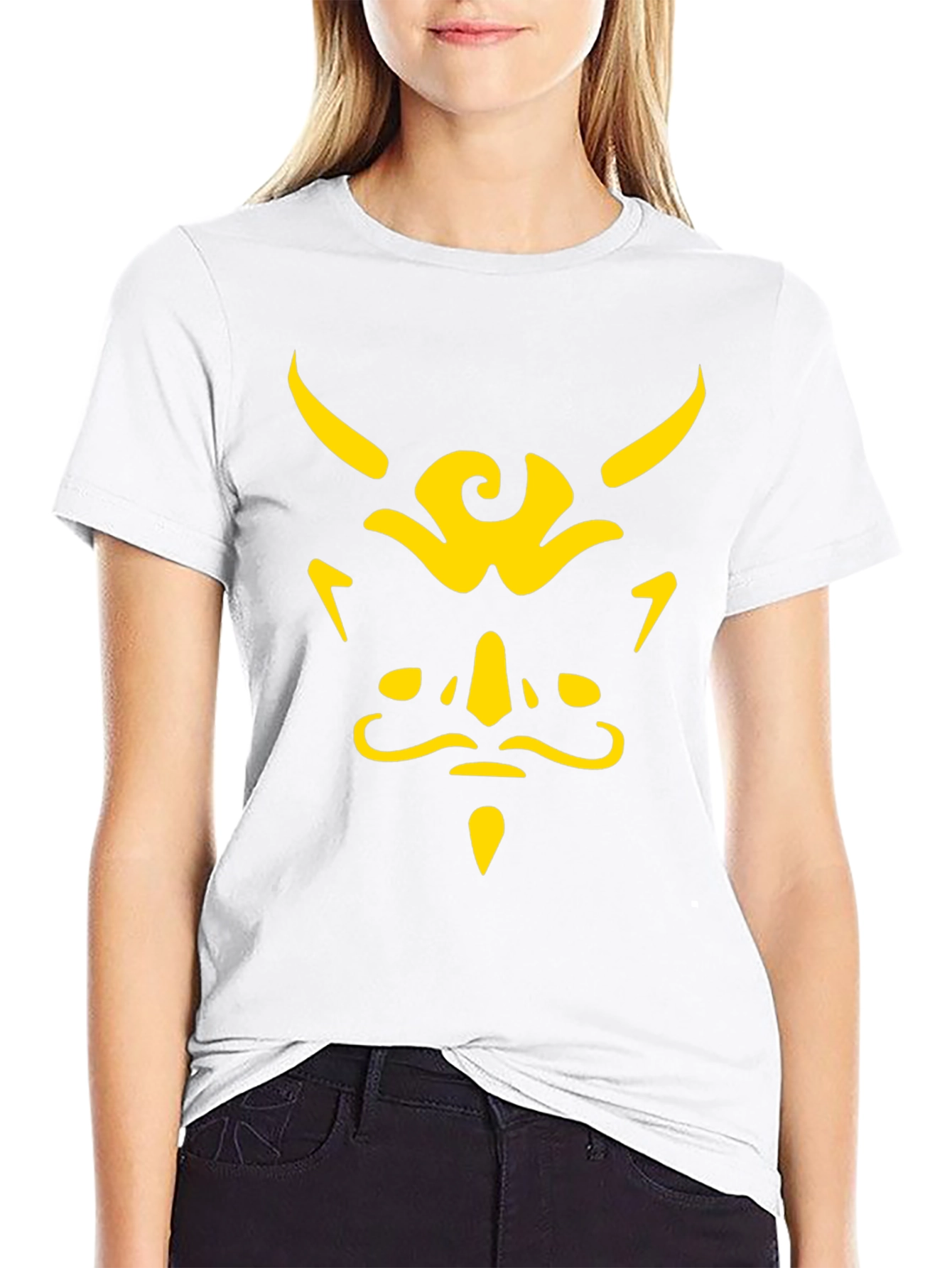 Demon Face Graphic Tee - Black T-Shirt