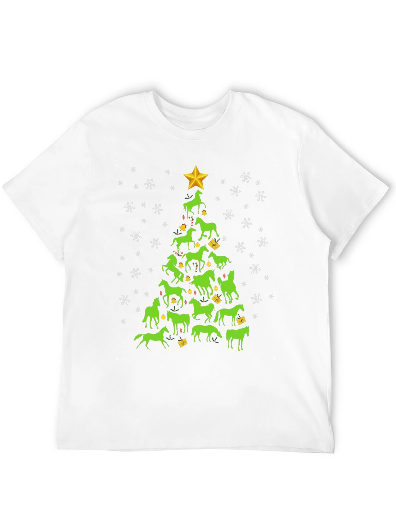 Horse Christmas Tree Graphic Tee