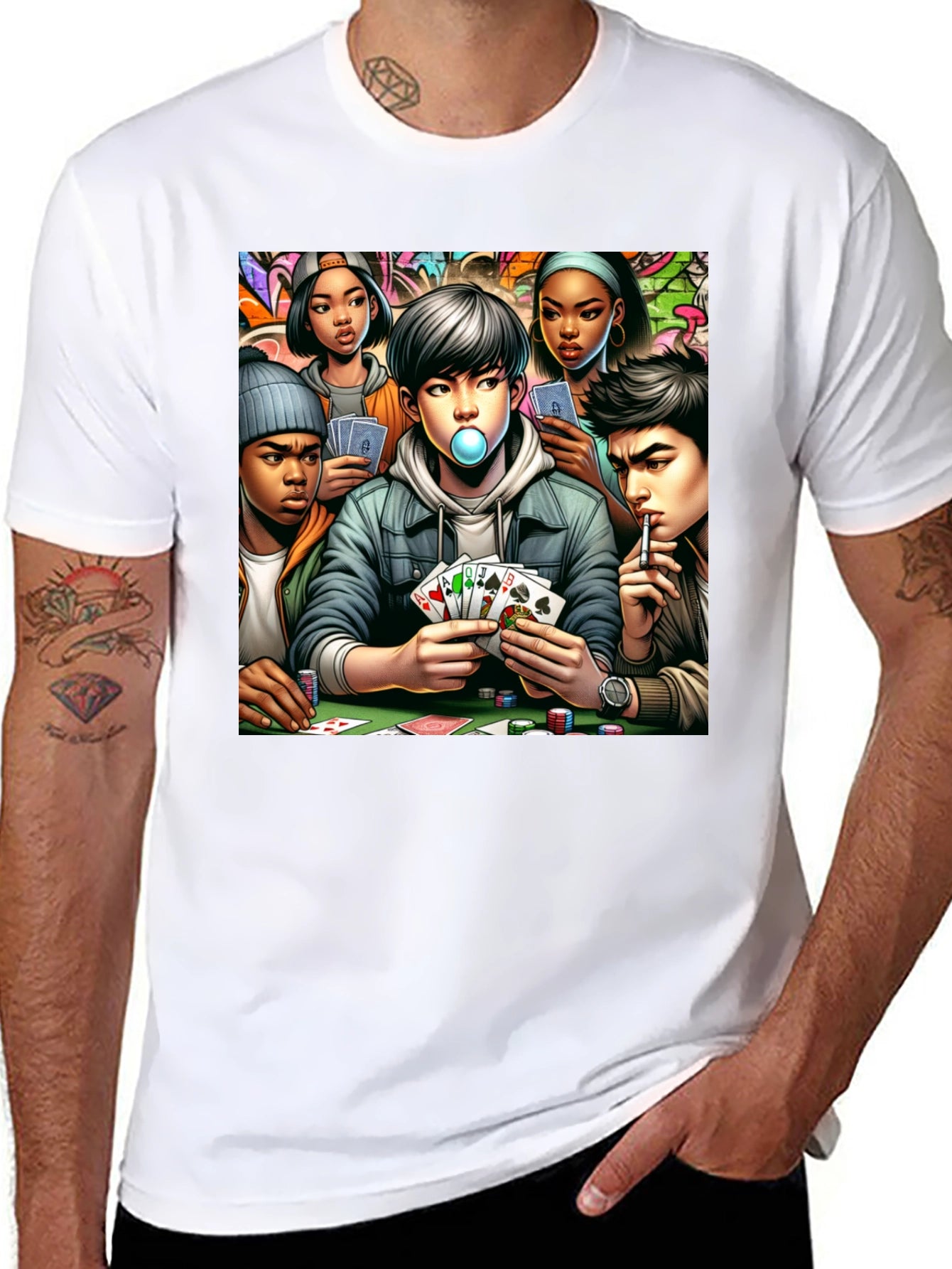 Poker Night T-Shirt: Street Style Graphic Tee