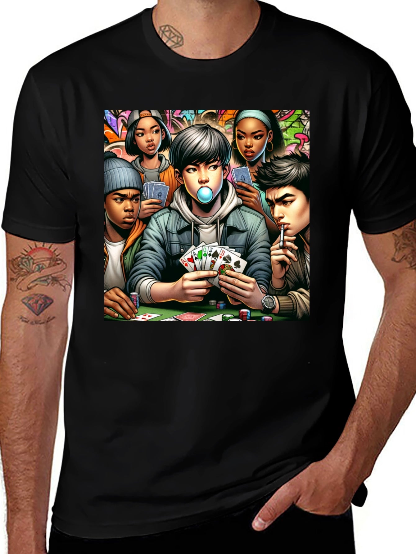 Poker Night T-Shirt: Street Style Graphic Tee