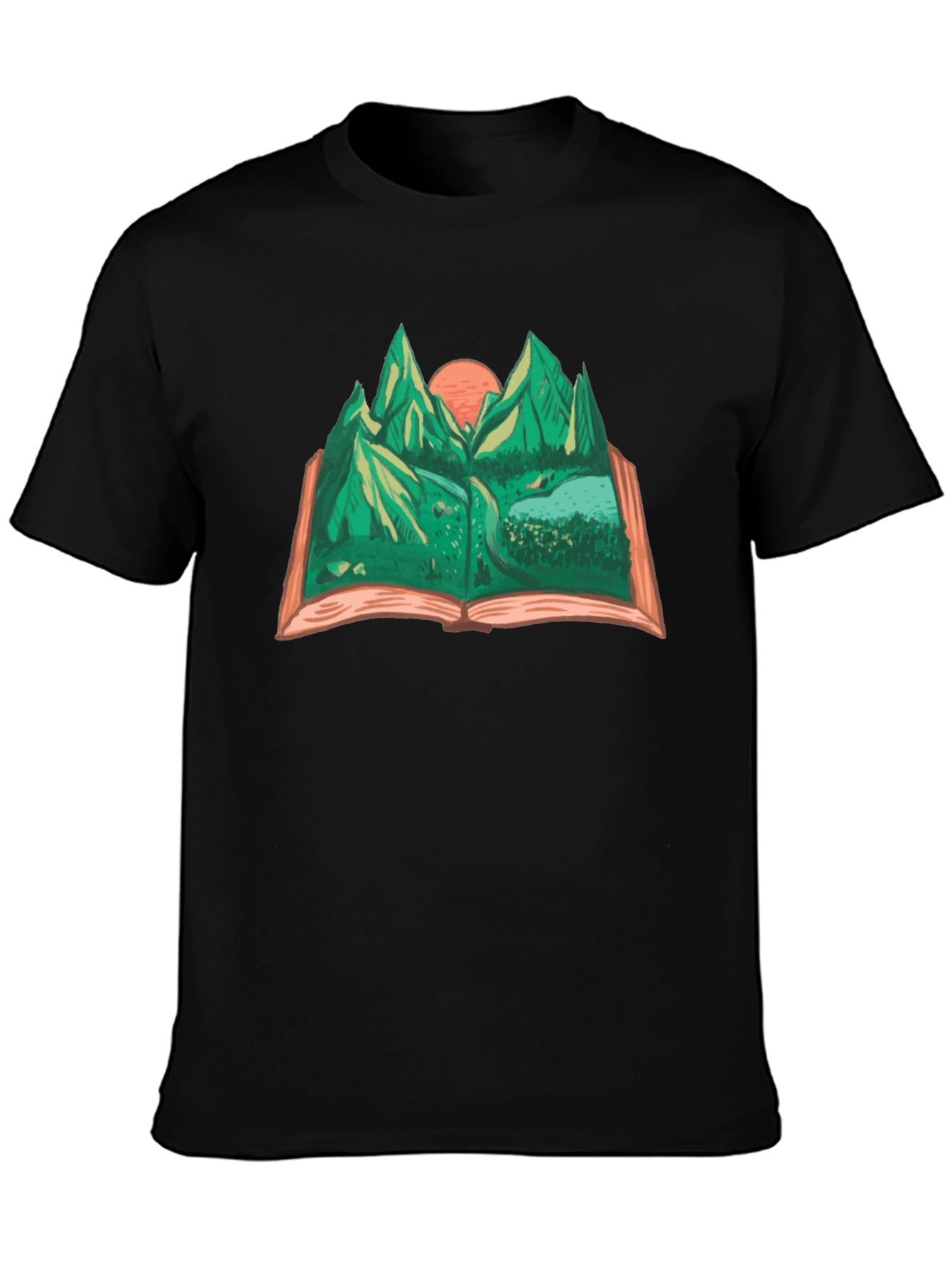 Mountain Landscape Book Graphic Tee