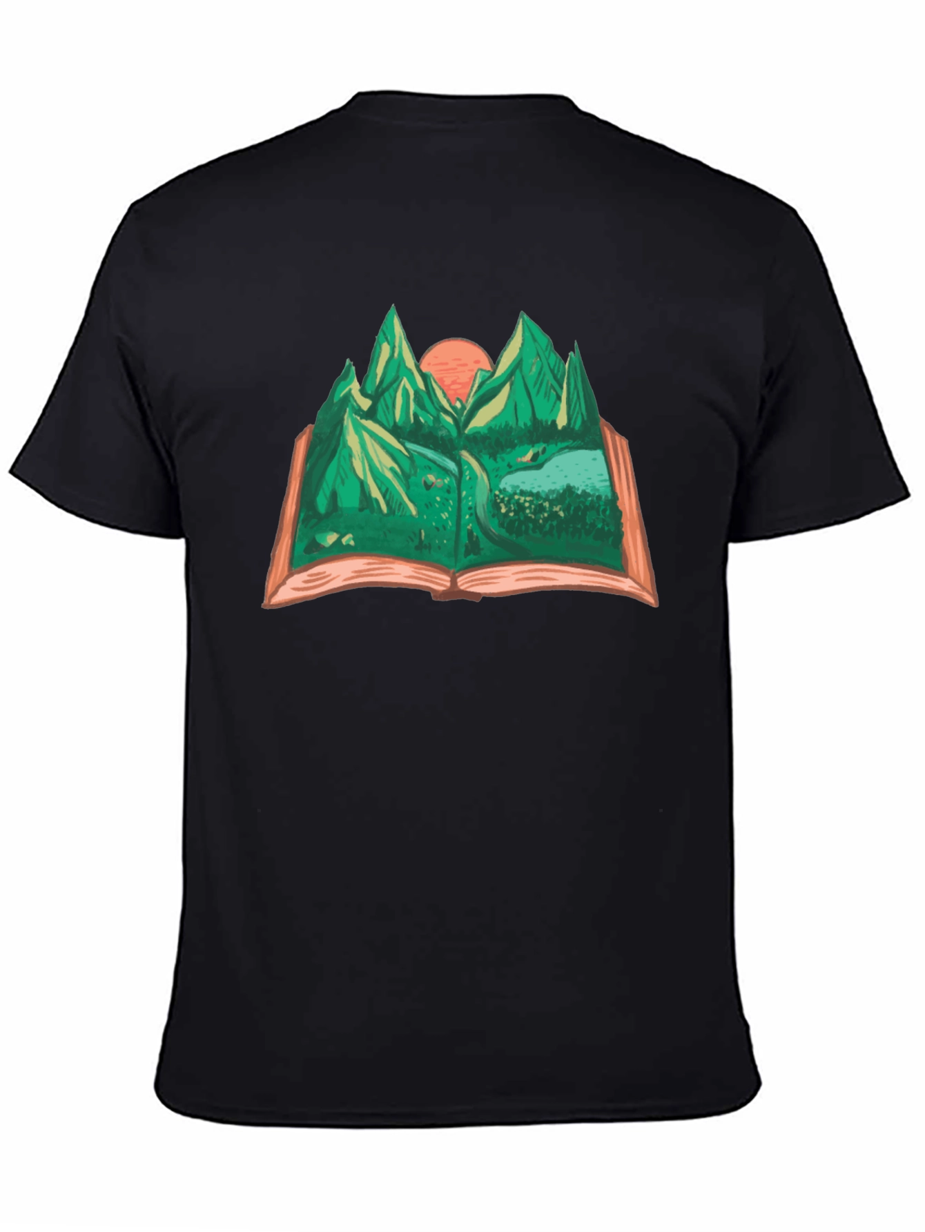 Mountain Landscape Book Graphic Tee