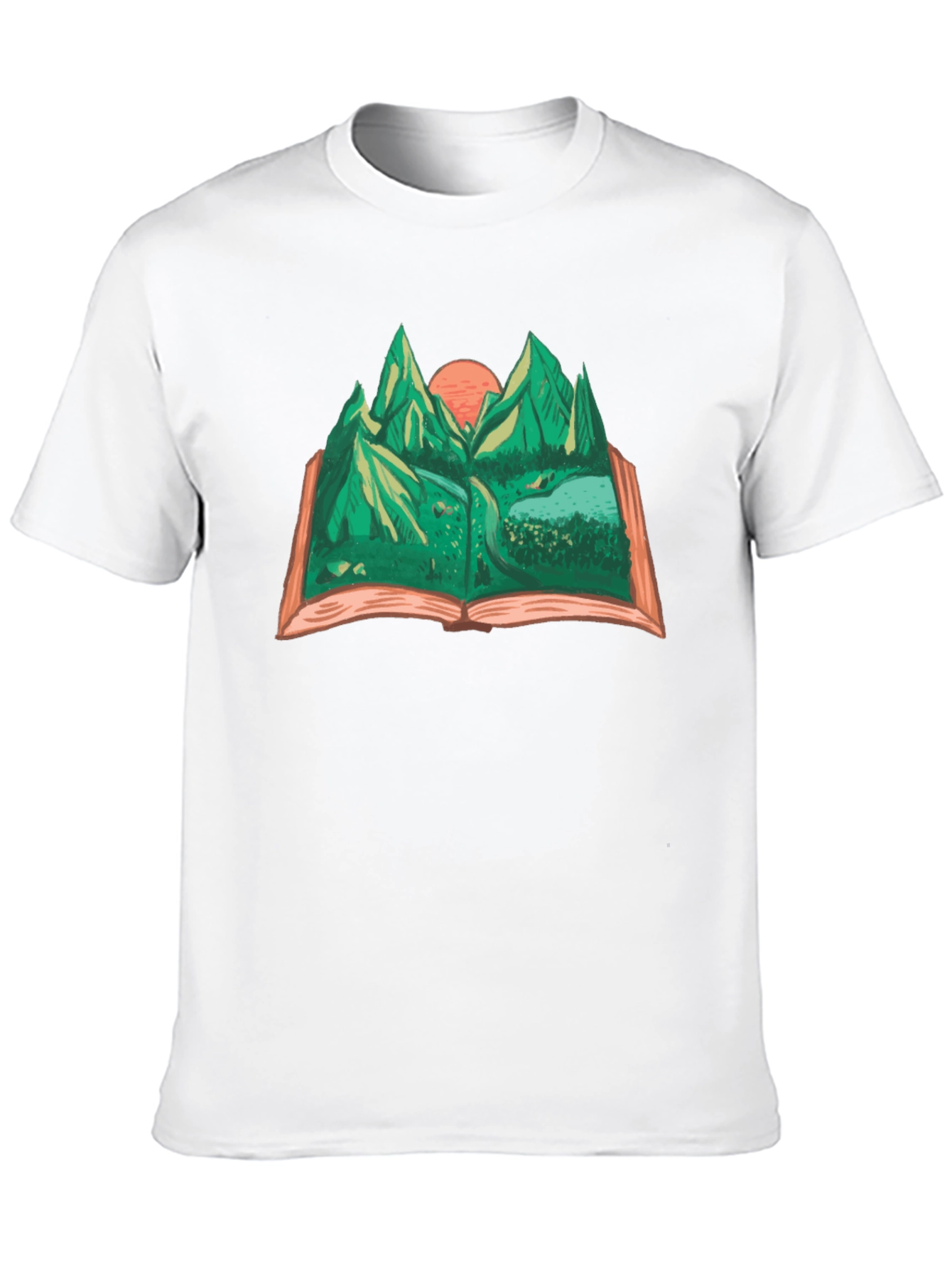 Mountain Landscape Book Graphic Tee
