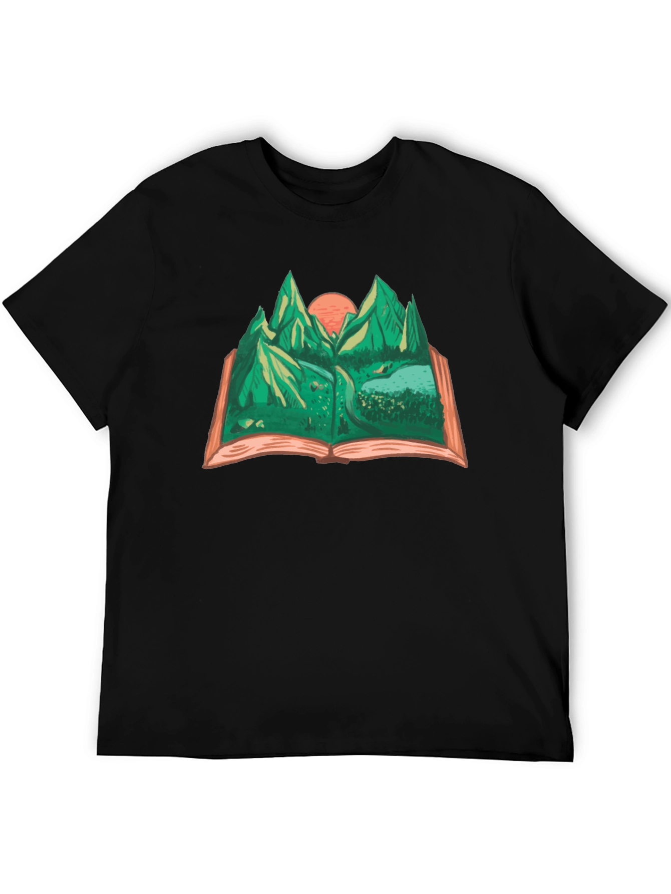 Mountain Landscape Book Graphic Tee