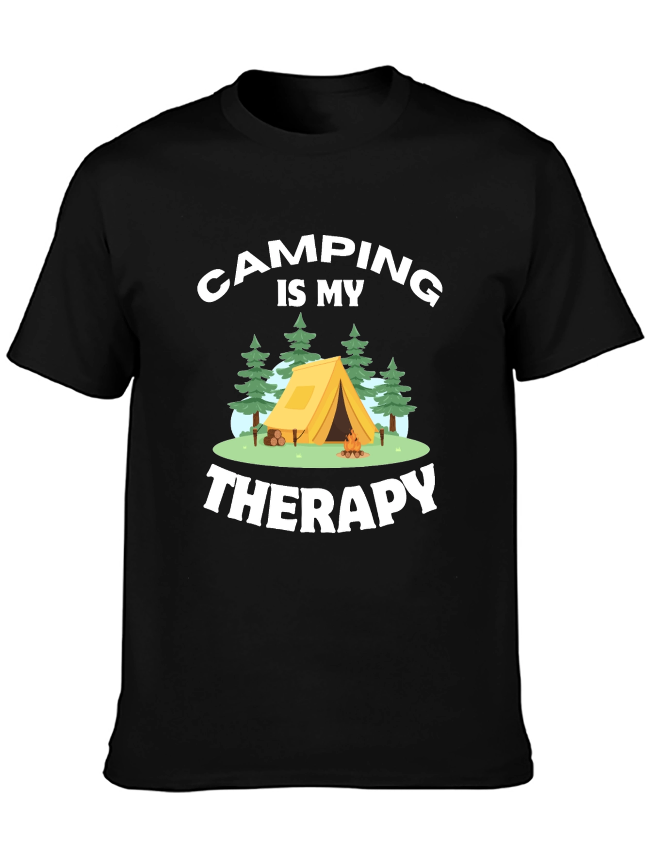 Camping is My Therapy Graphic T-Shirt