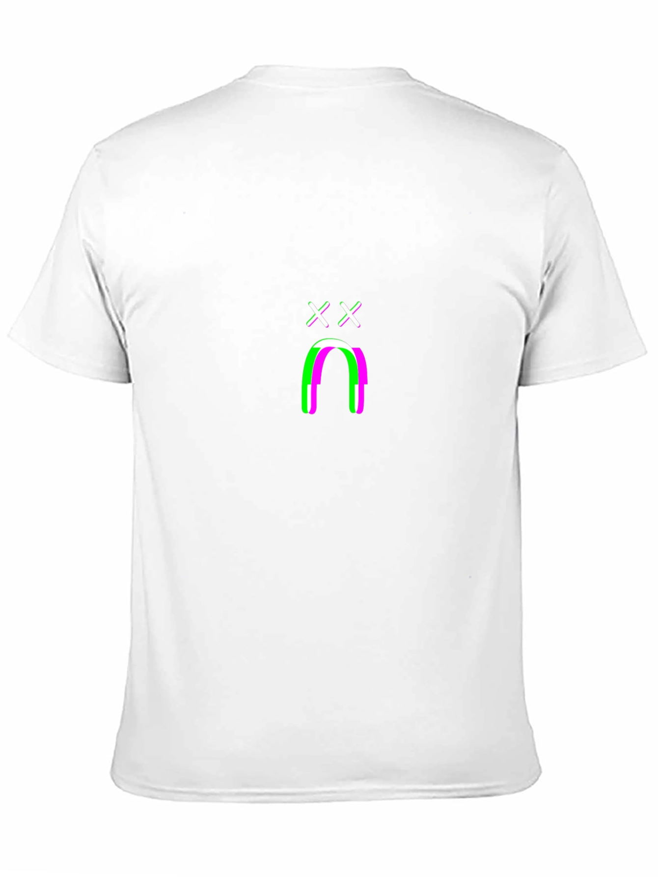 Glitchy Sad Face Graphic Tee - Black