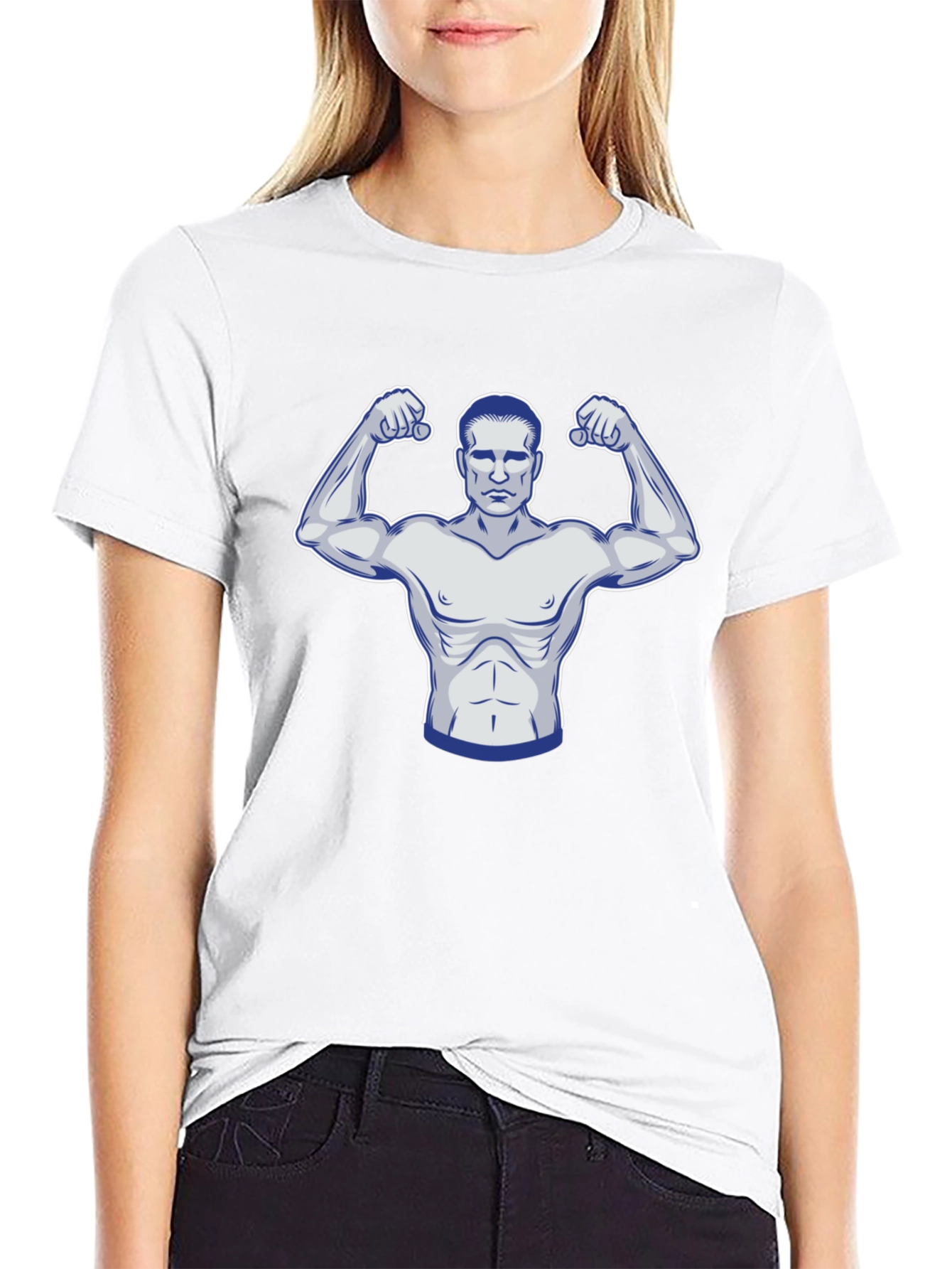 Muscle Man Graphic Tee - Black T-Shirt