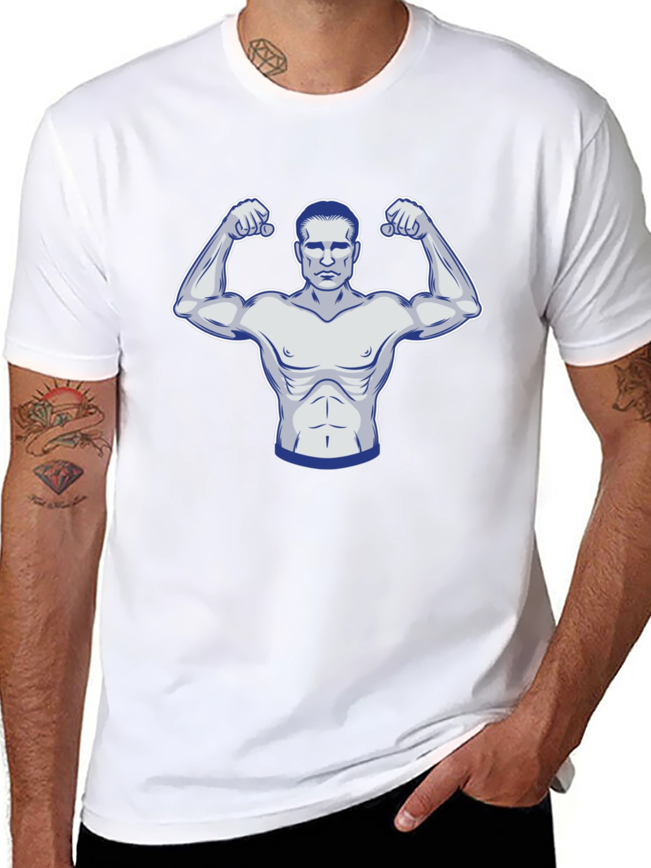 Muscle Man Graphic Tee - Black T-Shirt