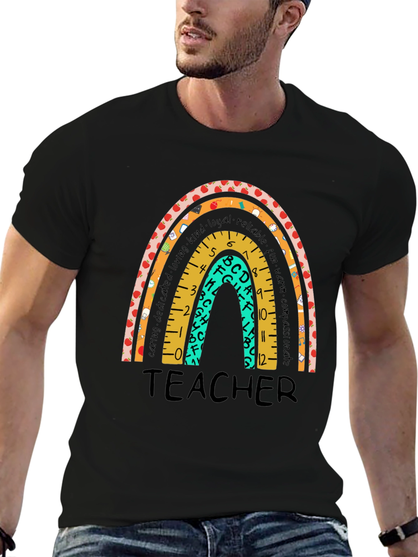 Teacher Rainbow Graphic Tee