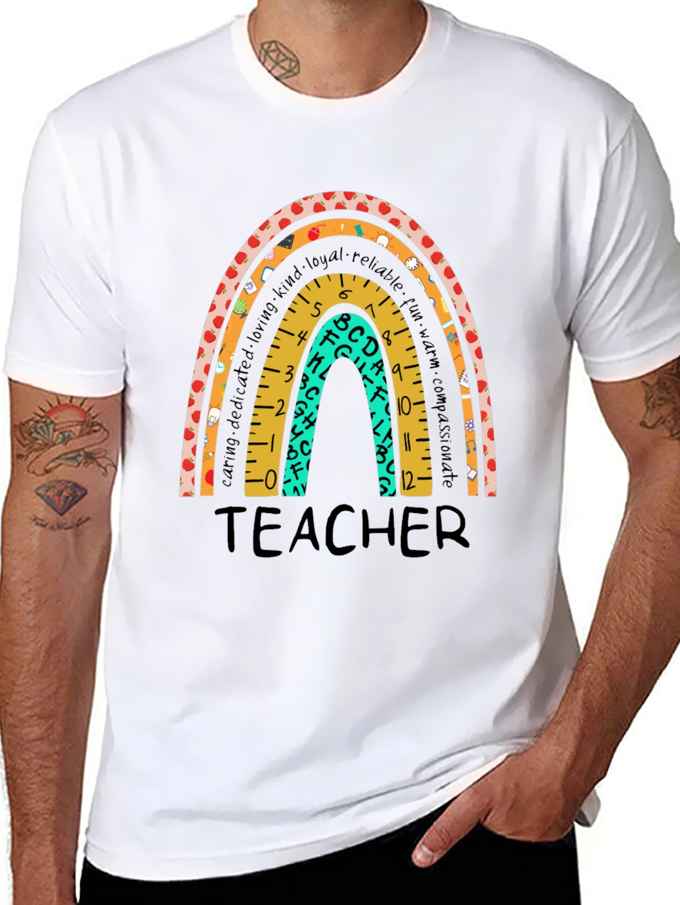 Teacher Rainbow Graphic Tee
