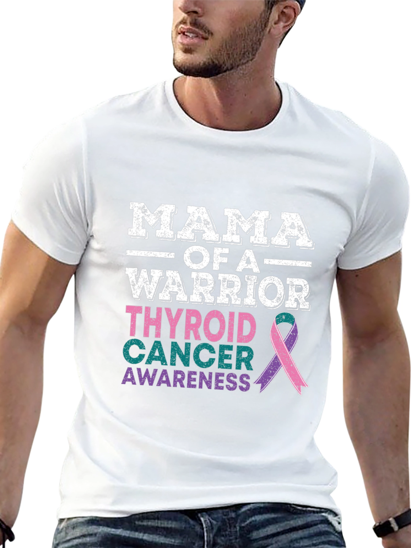 Mama Thyroid Cancer Awareness Graphic Tee