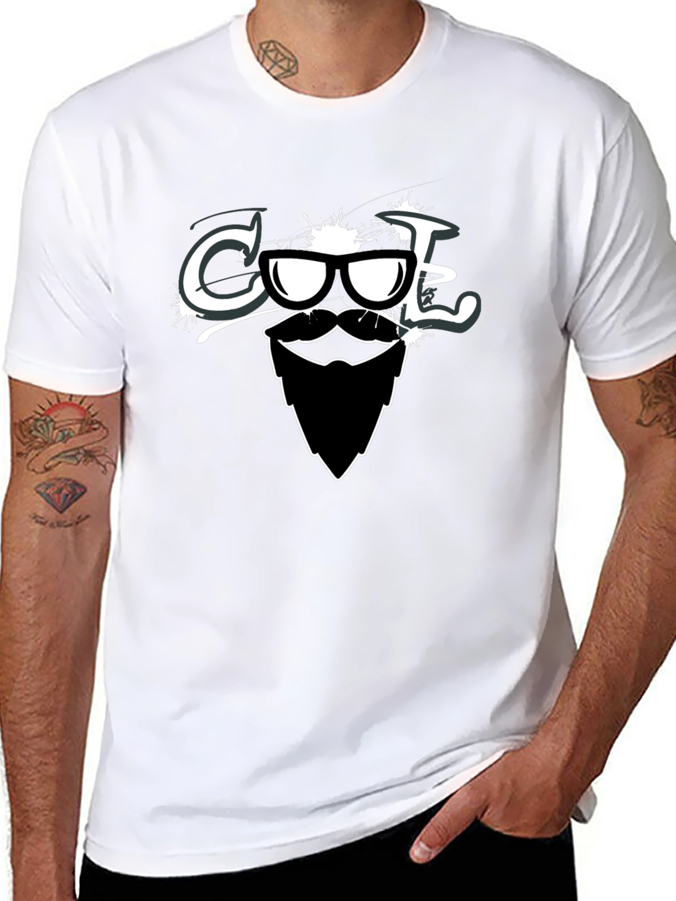 Cool Dude Graphic Tee - Beard & Sunglasses