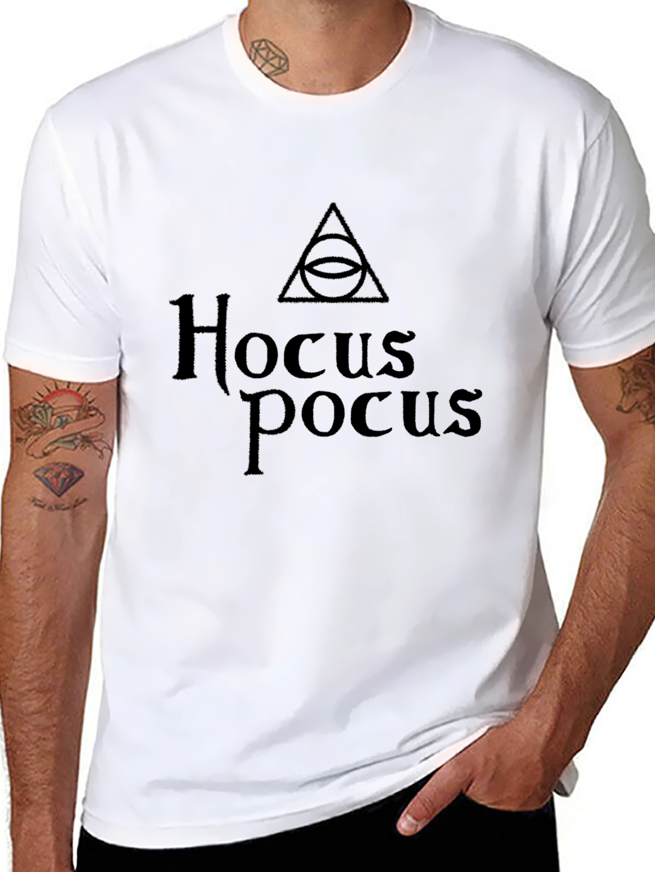 Hocus Pocus Graphic Tee - Witchcraft Symbol Shirt