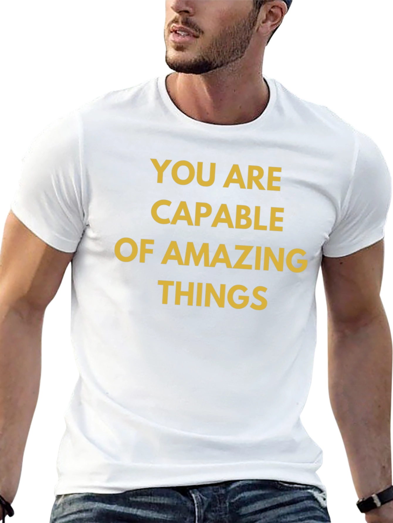 Motivational Black T-Shirt: You Are Capable