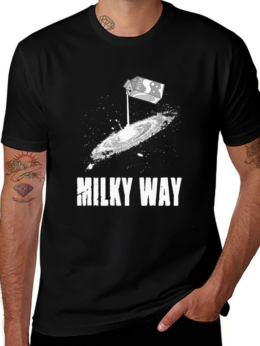 Milky Way Milk Cartoon T-Shirt