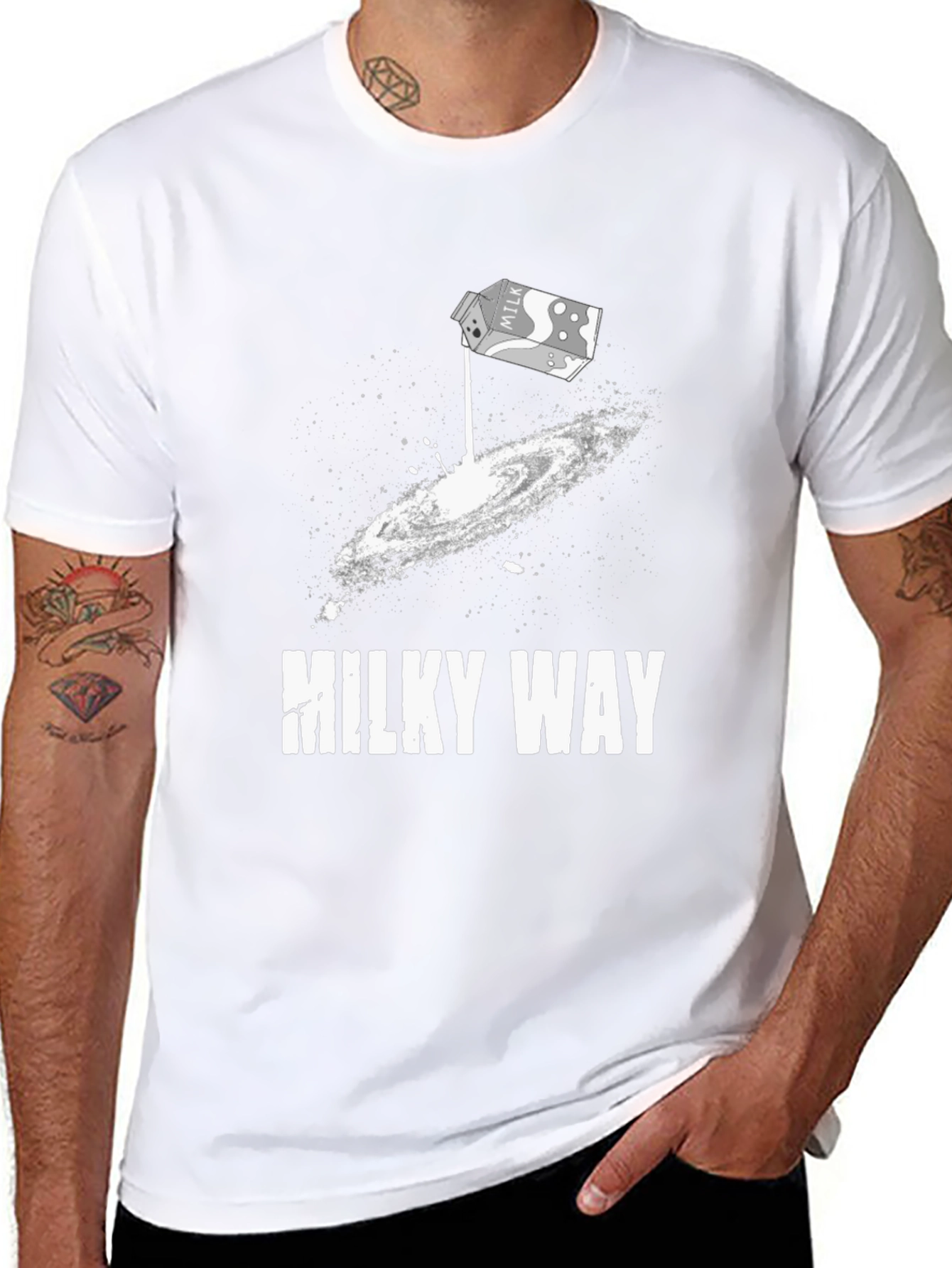 Milky Way Milk Cartoon T-Shirt
