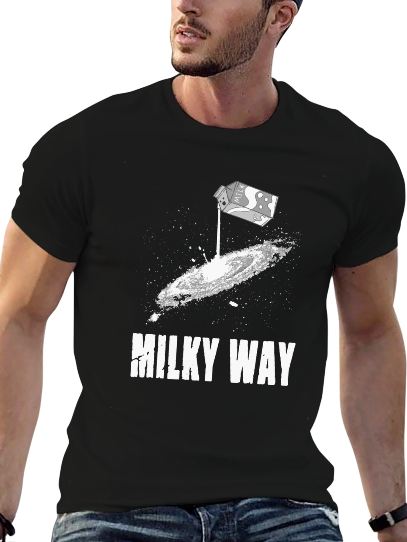 Milky Way Milk Cartoon T-Shirt