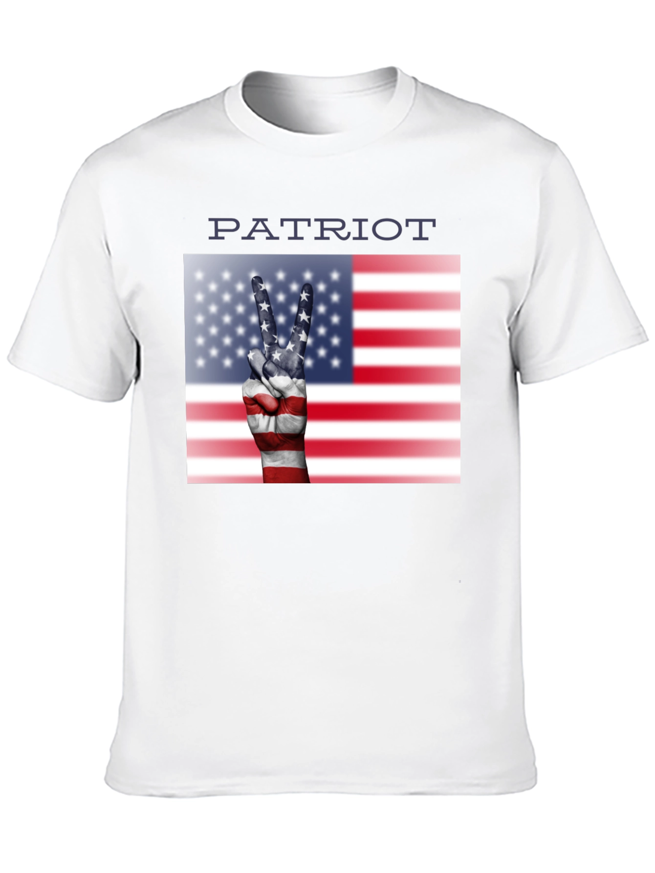 Patriot T-Shirt - Peace USA Flag Hand