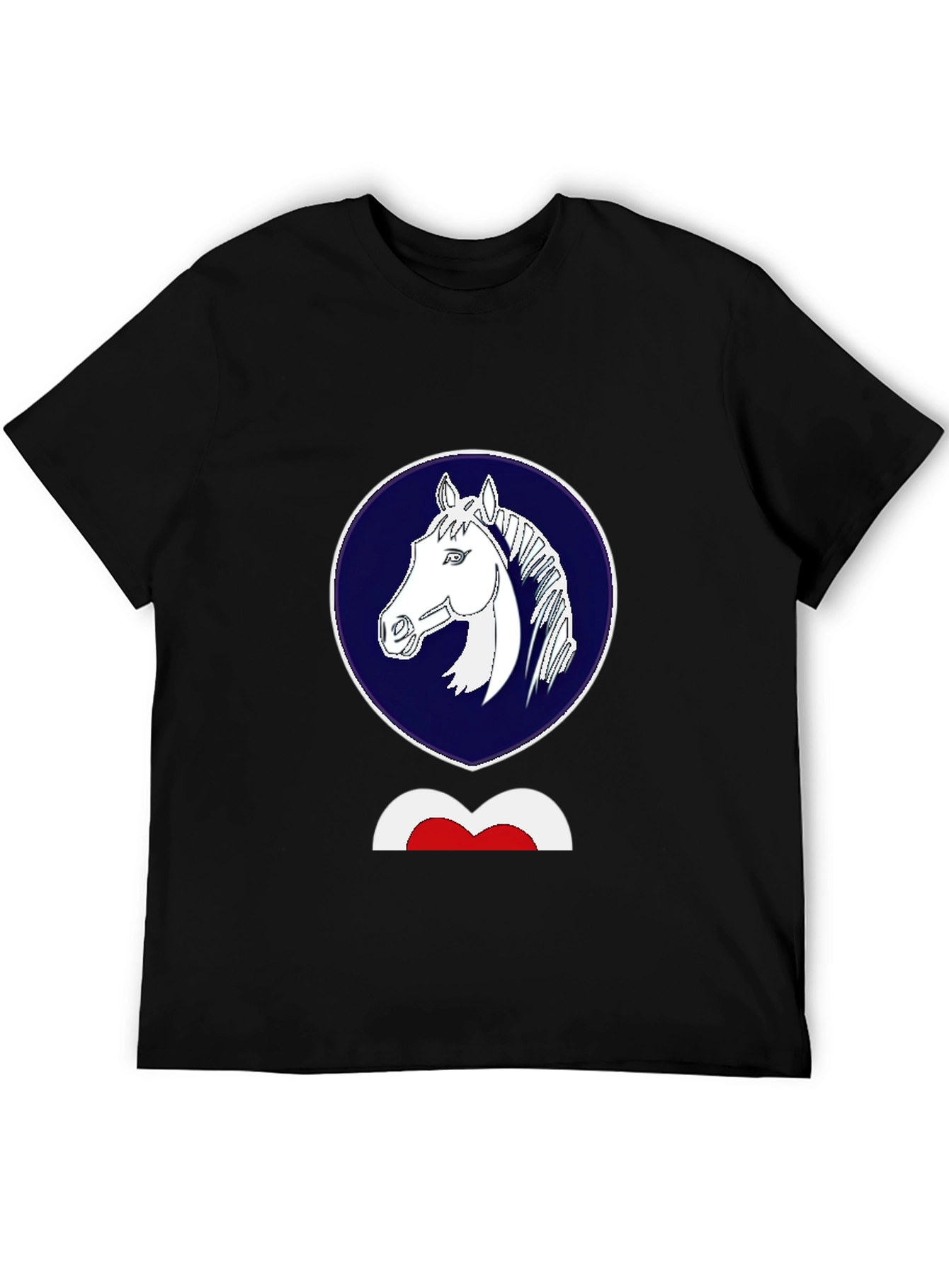 Horse Emblem Black T-Shirt